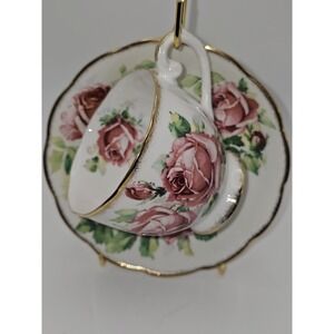Lady Margaret Queen Anne vintage tea cup & saucer porcelain coffee floral Rose